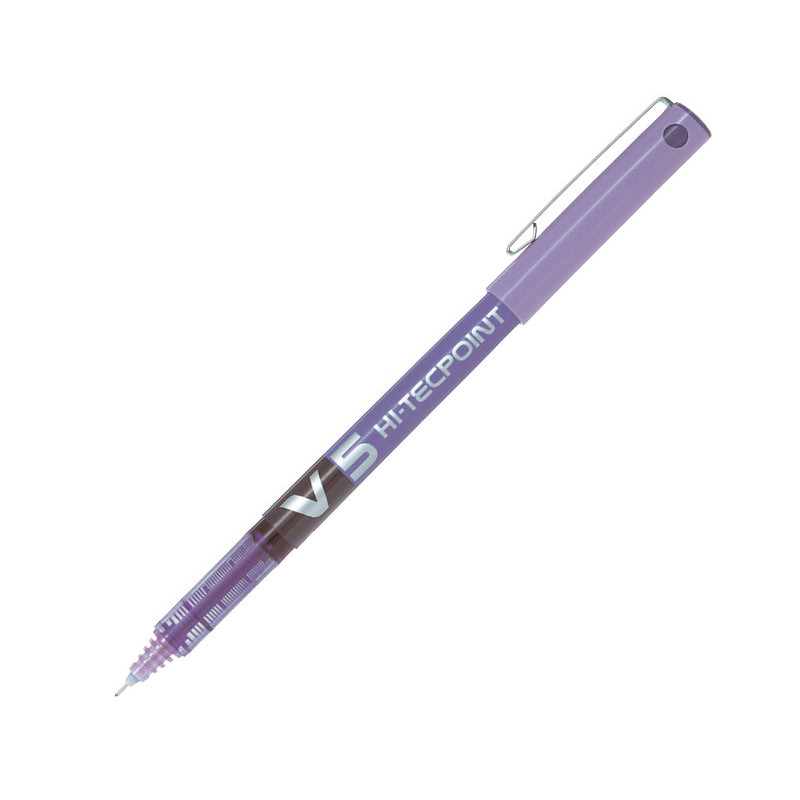 Bolígrafo Roller Pilot V5 Violeta Punta Fina