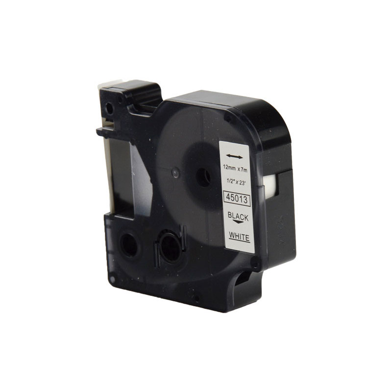 Cinta Rotuladora Electrónica Dymo D1 12Mm Negro/ Blanco 7M